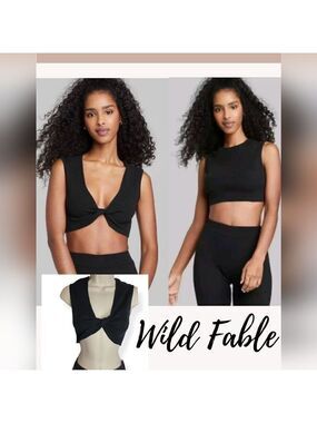 Wild Fable Knit Front twist Crop Top Medium